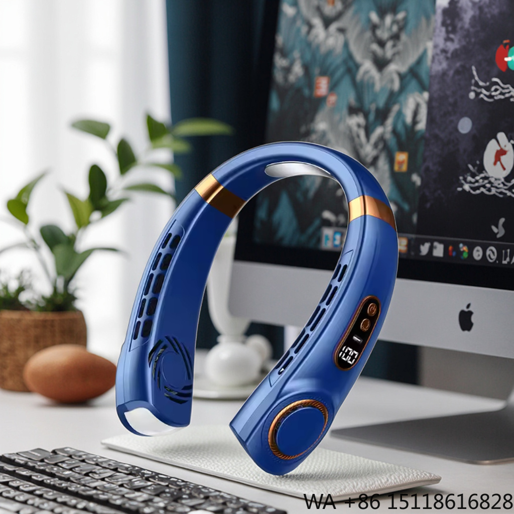 Air Conditioners - Portable USB Rechargeable Neck Fan Five