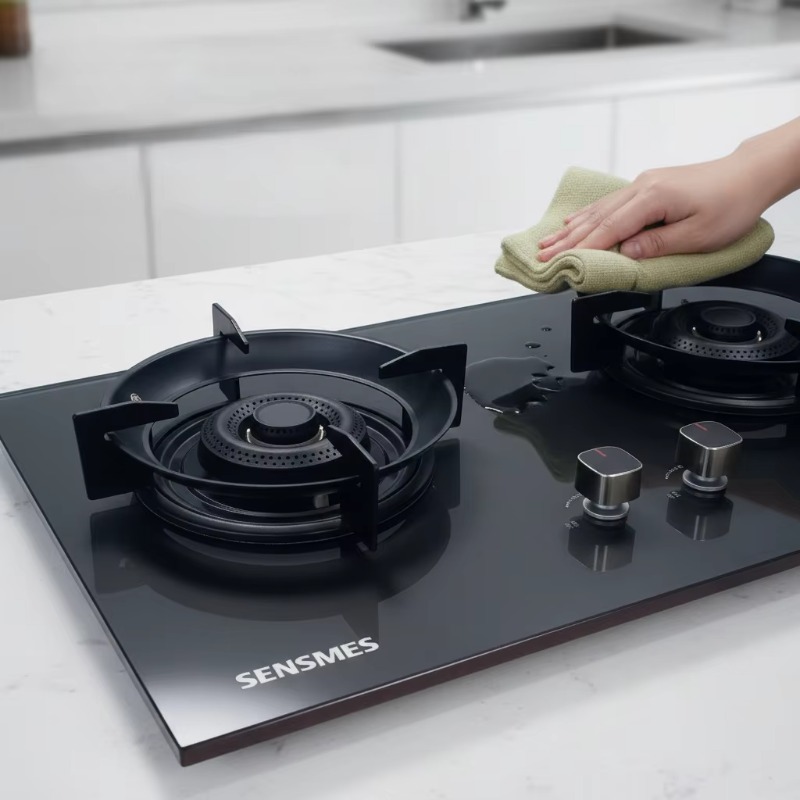 Kitchen Appliances - Black Tempered Glass Panel 2 Burner