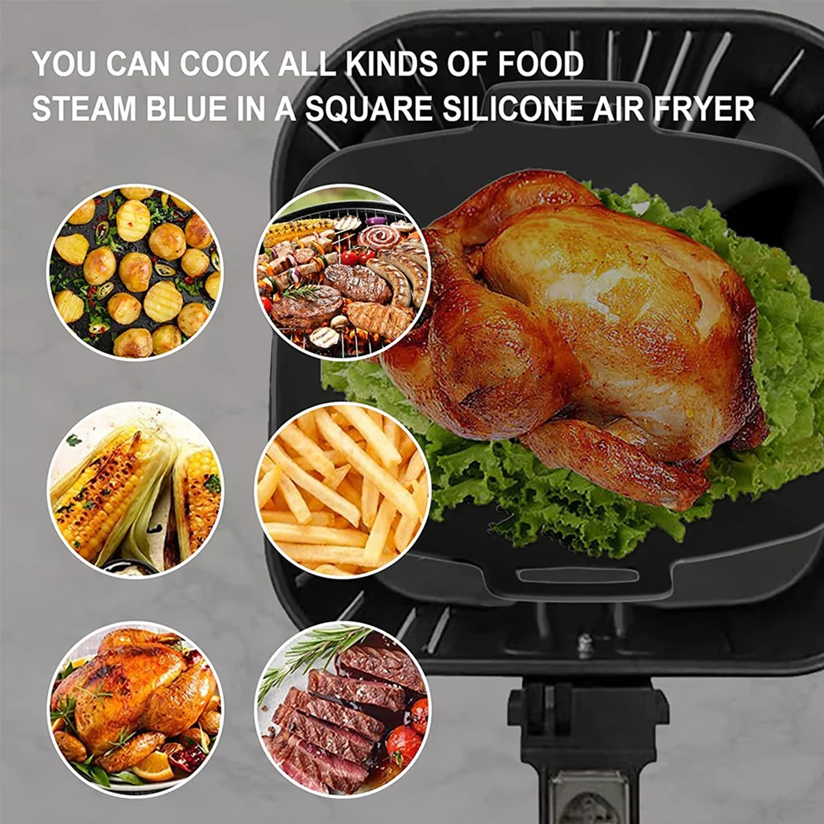 2Pcs Air Fryer Silicone Liner  - Air Fryer Silicone Pot Liner 评论和价格