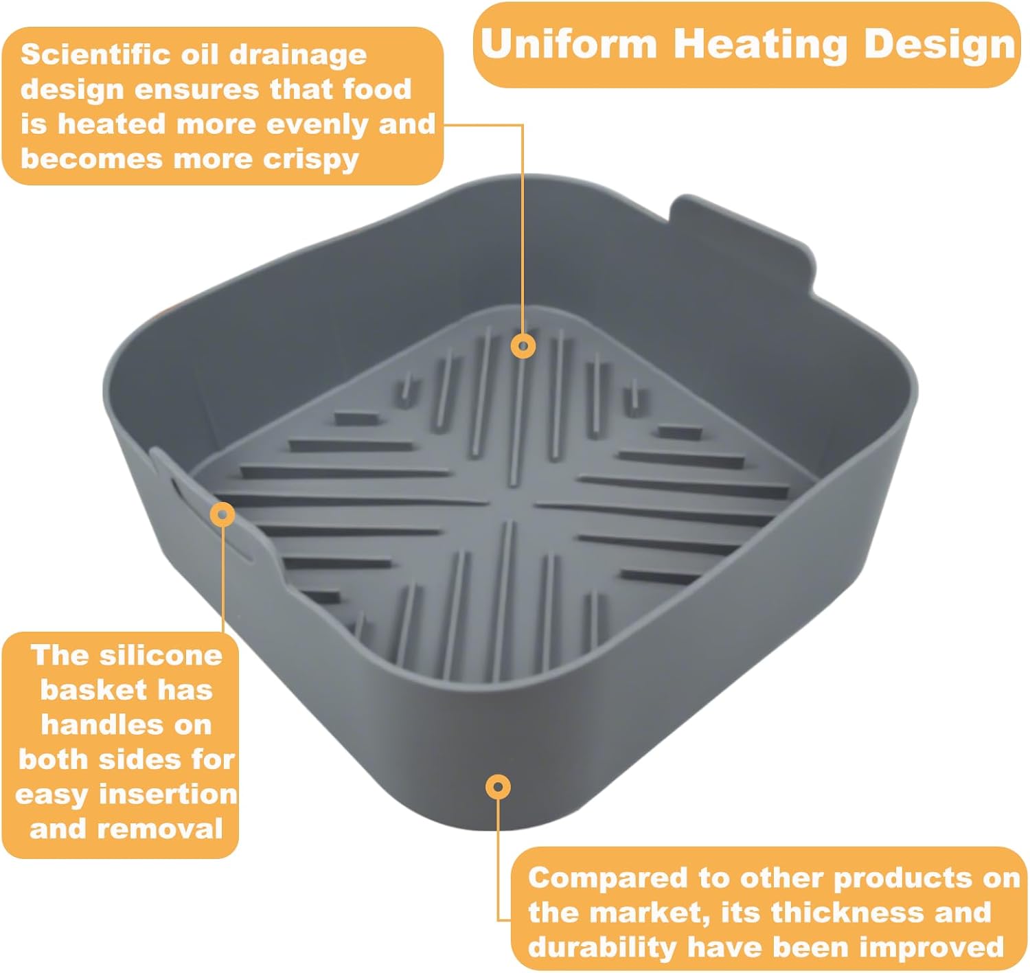 Non-stick 8.2inch Air Fryer Si - Air Fryer Silicone Pot Liner 评论和价格