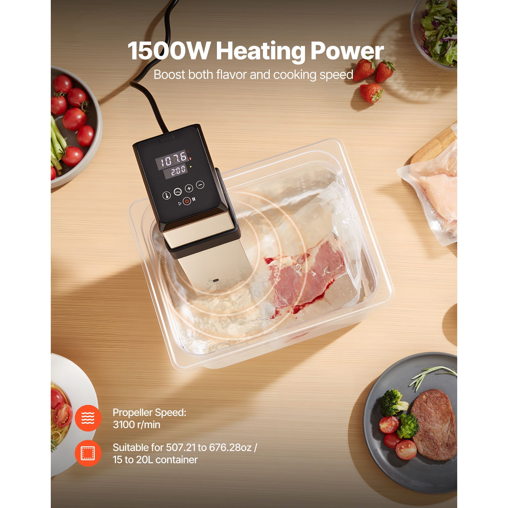 1500W Sous Vide for Precision  - Digital Sous Vide Precision Cooker 评论和价格