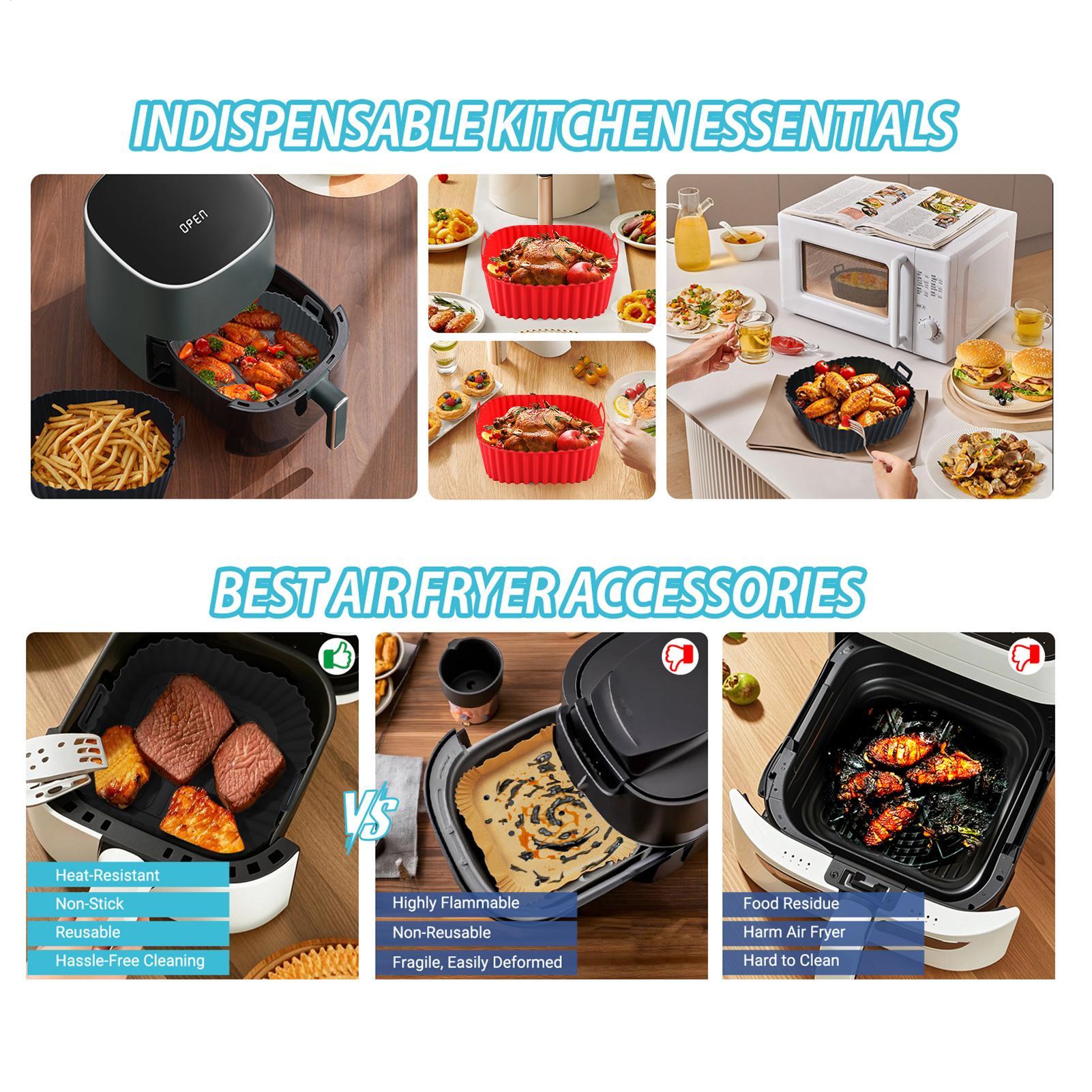 Silicone Air Fryer Liners Pot  - Air Fryer Silicone Pot Liner 评论和价格