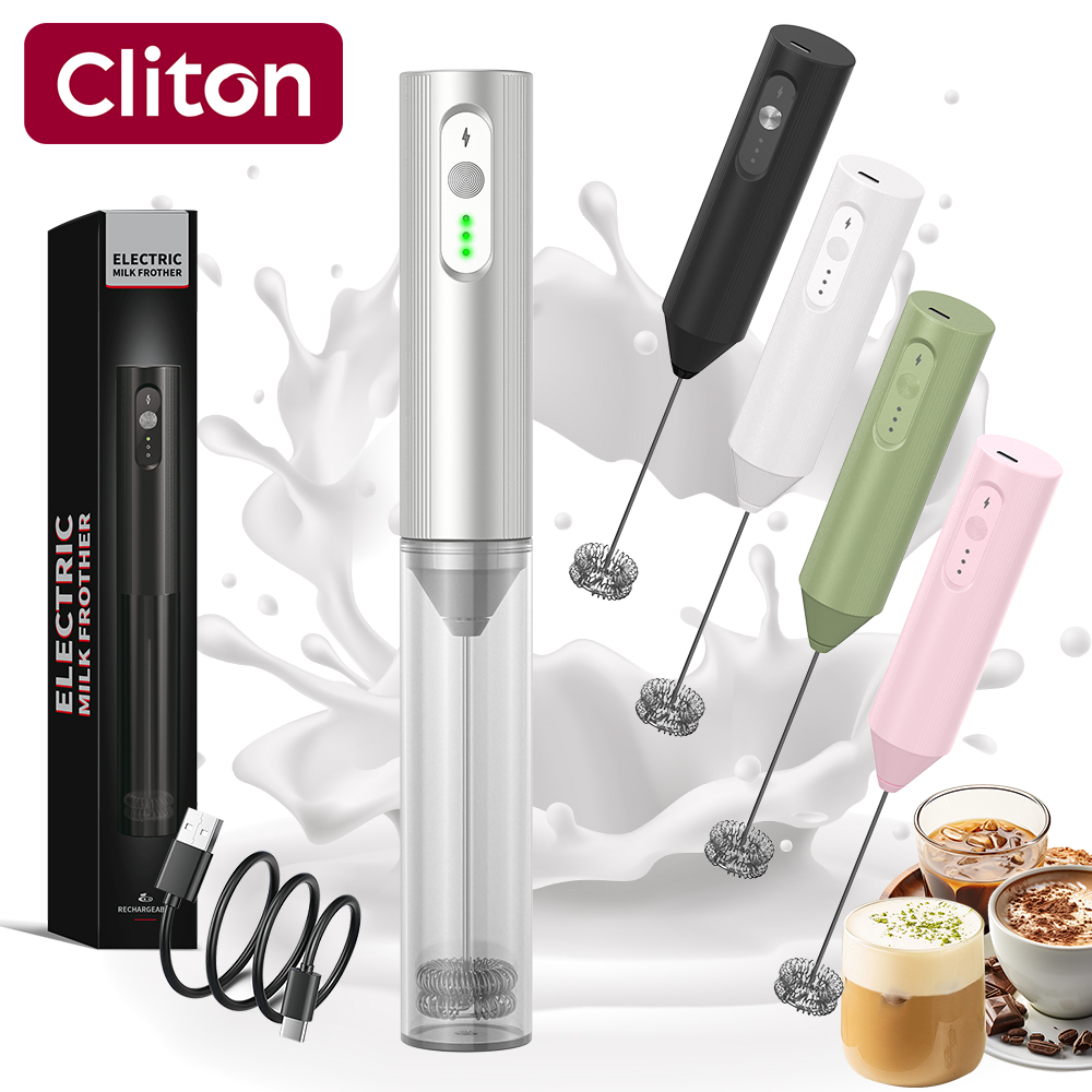 Cliton Electroplated Silver US - Electric Milk Frother Handheld 评论和价格