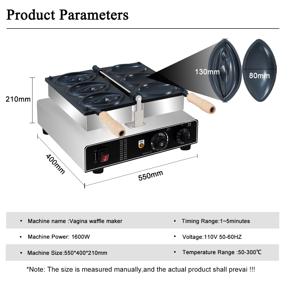 220VCommercial Snack Food Bake - Mini Waffle Maker Machine 评论和价格